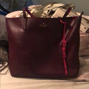 Kate Spade Maroon and Pink Purse